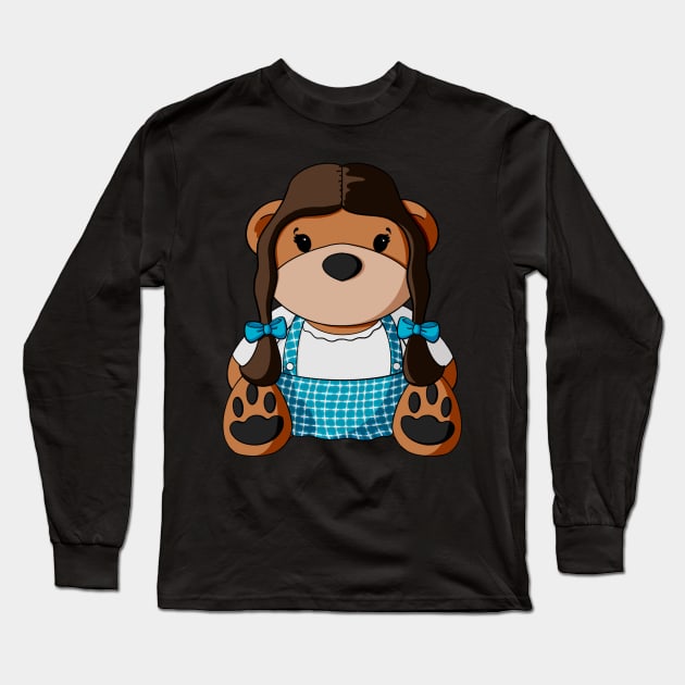 Oz Dorothy Teddy Bear Long Sleeve T-Shirt by Alisha Ober Designs